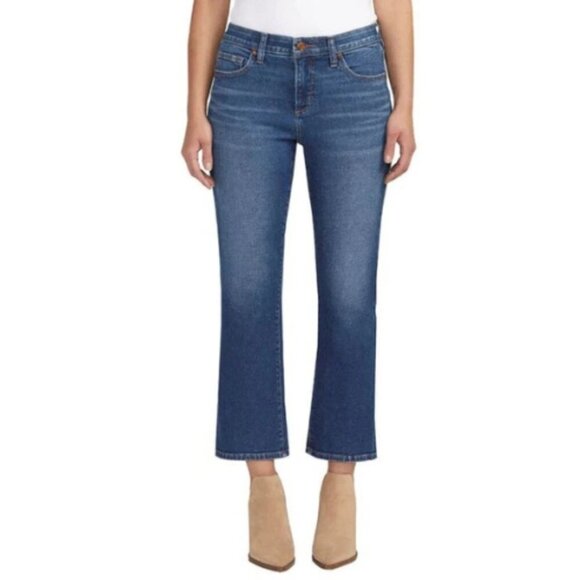 Jag Women's 24" Inseam Eloise Cropped Boot Denim Jeans Jet Set Blue Size 2 NWT - Picture 1 of 6